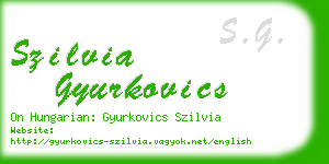 szilvia gyurkovics business card